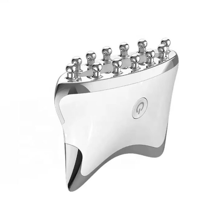 Ems Red Light Guasha Device Heat Vibration Face Massage Facial Beauty Machine Skin Whitening Microcurrent