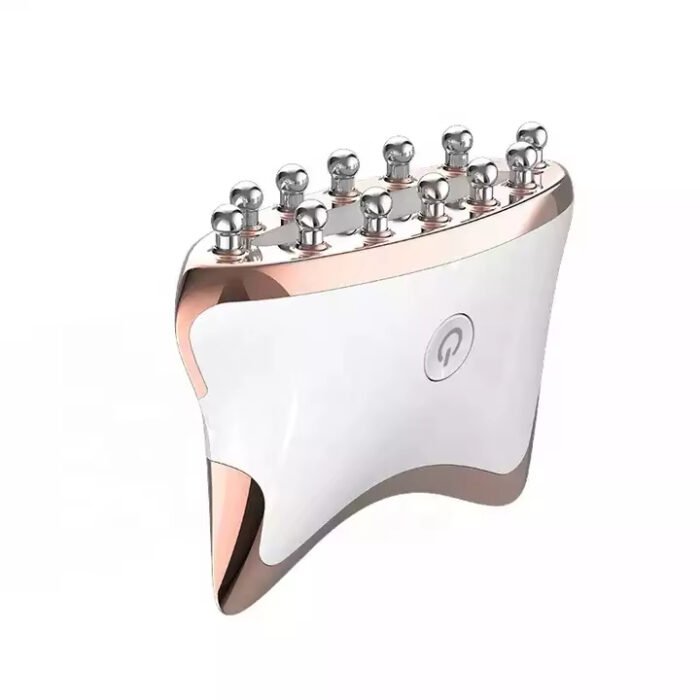 Ems Red Light Guasha Device Heat Vibration Face Massage Facial Beauty Machine Skin Whitening Microcurrent