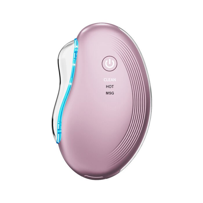 Home Use Electric Face and Neck Lifting and Firming Massager EMS Vibration Heating Beauty Device Face Care LED Light Guasha Tool