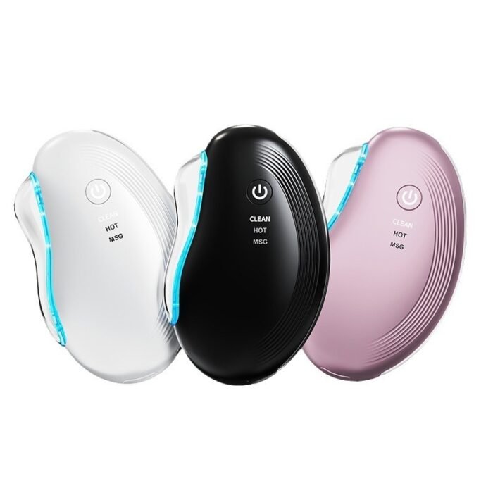 Home Use Electric Face and Neck Lifting and Firming Massager EMS Vibration Heating Beauty Device Face Care LED Light Guasha Tool