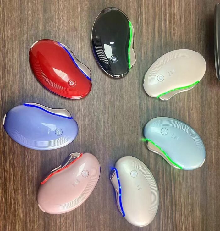 Home Use Electric Face and Neck Lifting and Firming Massager EMS Vibration Heating Beauty Device Face Care LED Light Guasha Tool