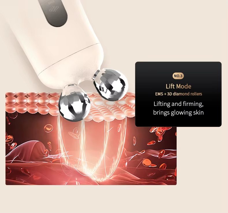 Luxury Microcurrent Radio Frequency Skin Tightening Facial Toning Device Anti Wrinkle Red Light Therapy Device Home Use Beauty Equipment Facial Massager