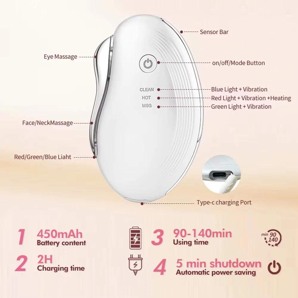 Rechargable Electric Guasha Face Massager Wholesale