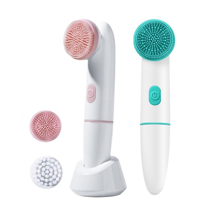 2 In 1 Face IPX6 Waterproof Silicone Cleansing Facial Cleaning Wash Brush