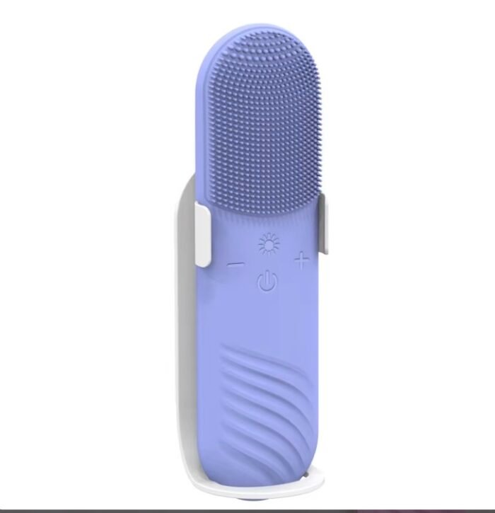 IPX7 Waterproof Constant Temperature Facial Cleansing Brush LED Red Blue Light Therapy