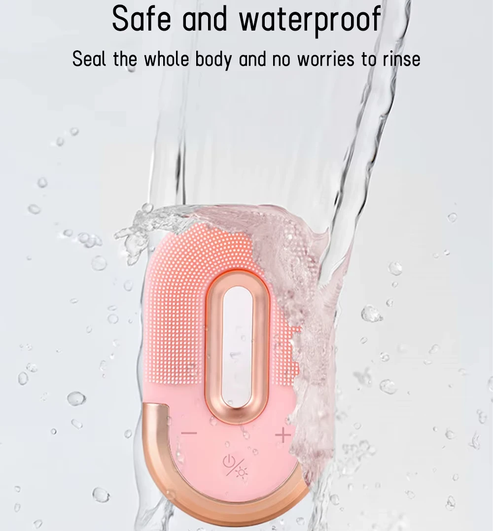 IPX7 Waterproof Personal Silicone LED Light Deep Cleansing Facial Cleansing Brush Wholesale