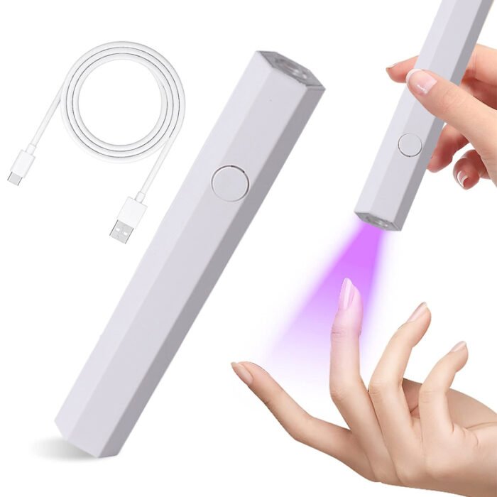 Portable USB Rechargeable Mini UV LED Portable One Finger Flash Cure Nail Lamp for Home Travel Use