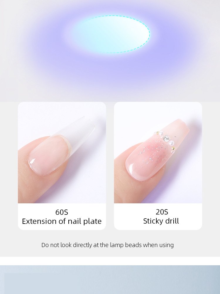 Portable USB Rechargeable Mini UV LED Portable One Finger Flash Cure Nail Lamp for Home Travel Use