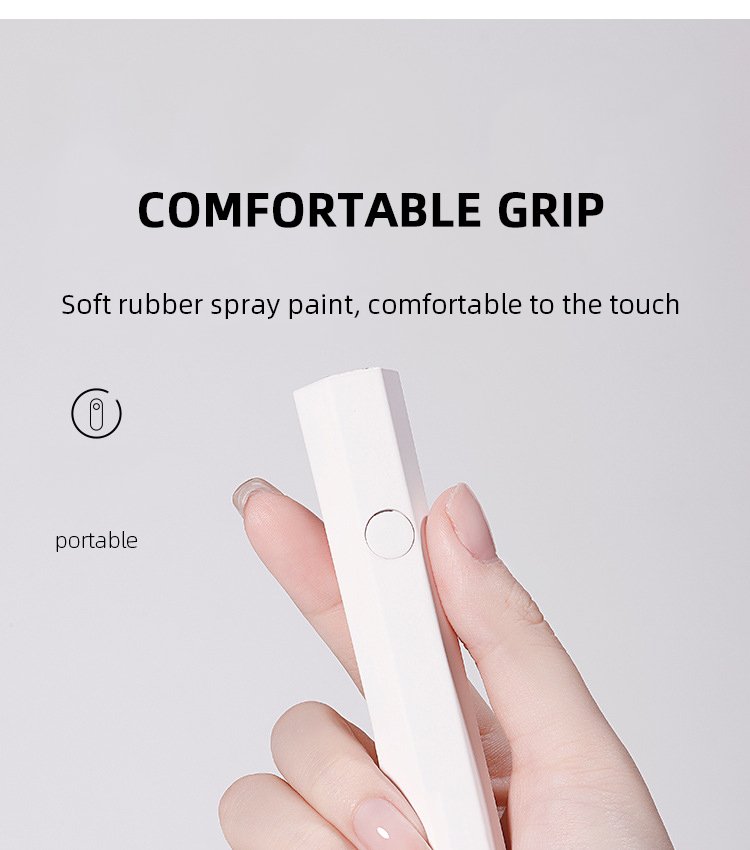 Portable USB Rechargeable Mini UV LED Portable One Finger Flash Cure Nail Lamp for Home Travel Use
