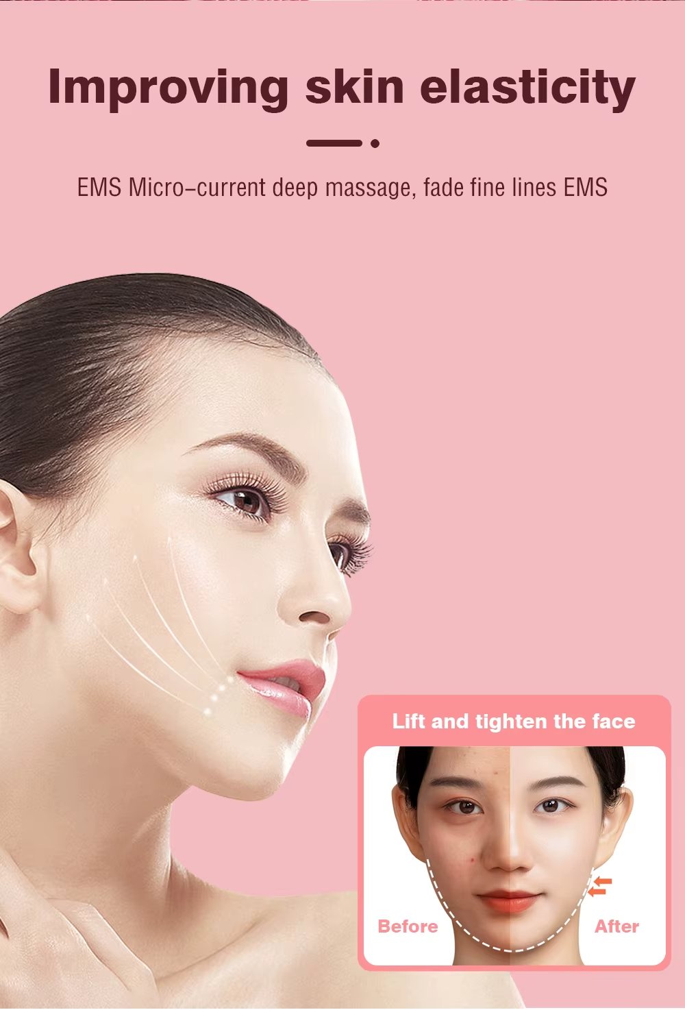 Professional Anti-Aging Red Blue Led Light Therapy Skin Rejuvenation Face Facial Device Photon Face Neck Skin Massager