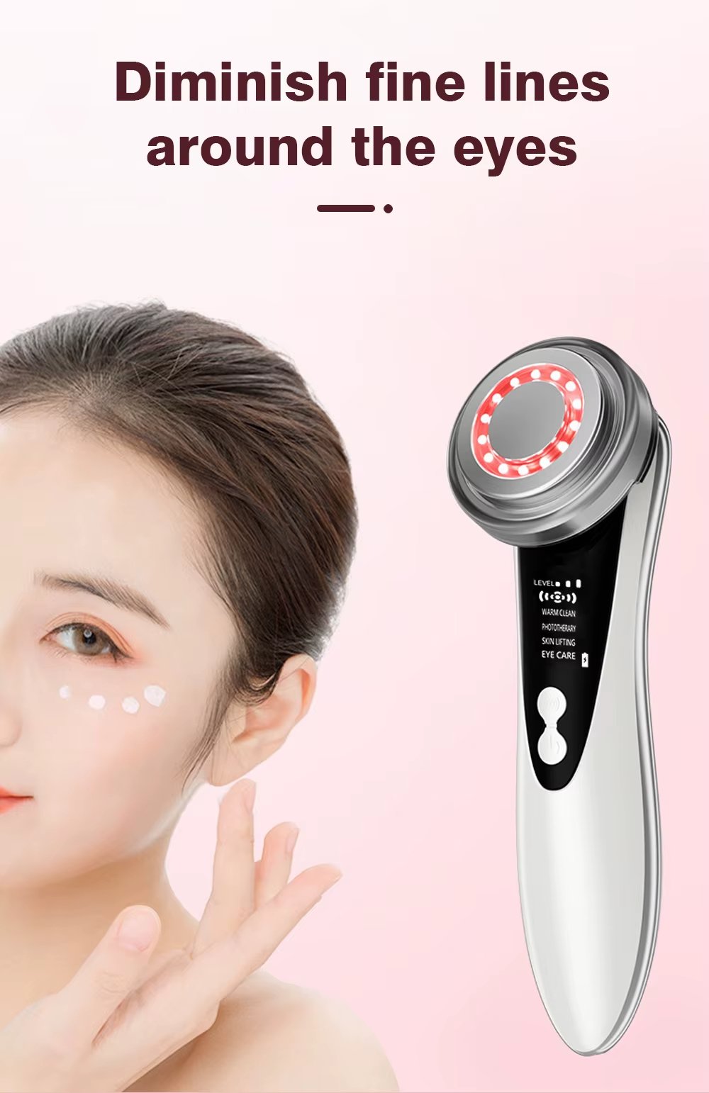 Professional Anti-Aging Red Blue Led Light Therapy Skin Rejuvenation Face Facial Device Photon Face Neck Skin Massager