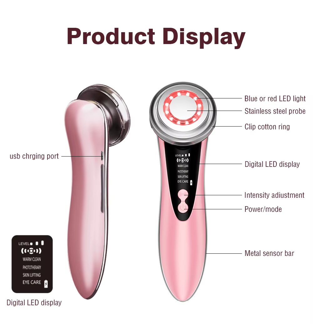 Professional Anti-Aging Red Blue Led Light Therapy Skin Rejuvenation Face Facial Device Photon Face Neck Skin Massager