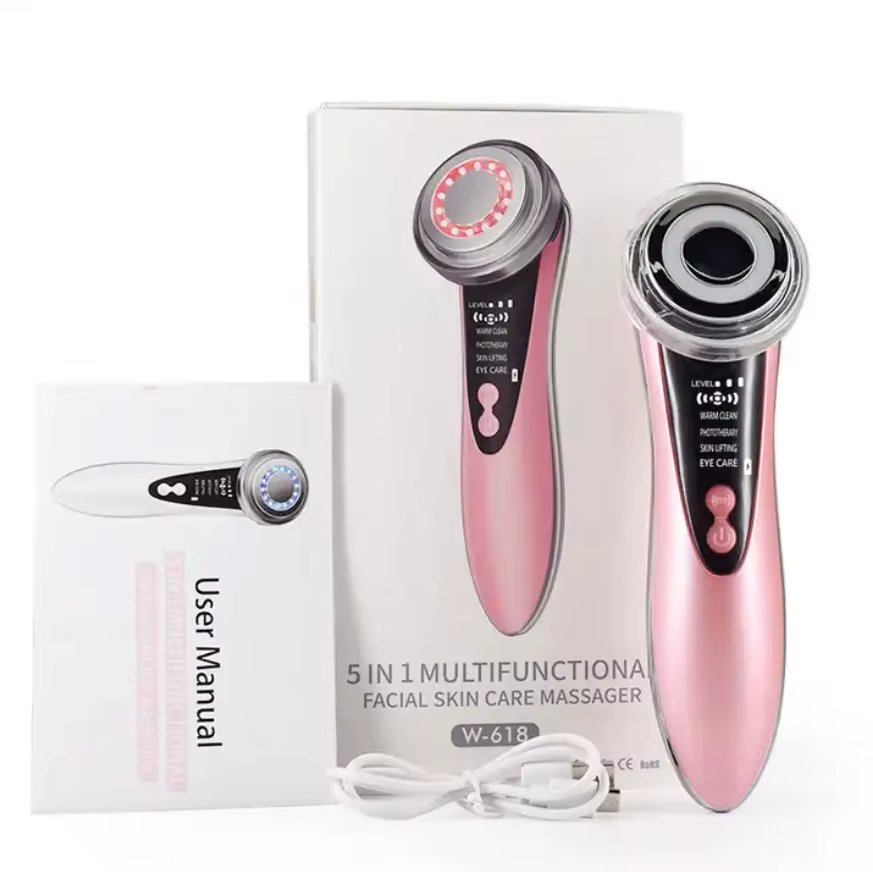 Professional Anti-Aging Red Blue Led Light Therapy Skin Rejuvenation Face Facial Device Photon Face Neck Skin Massager