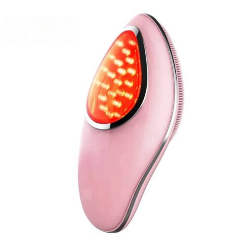 Red Light Therapy Beauty Device Electric Face Clean Silicon Cleanser 2 in 1 Facial Cleansing and Skin Rejuvenation Face Cleansing Brush