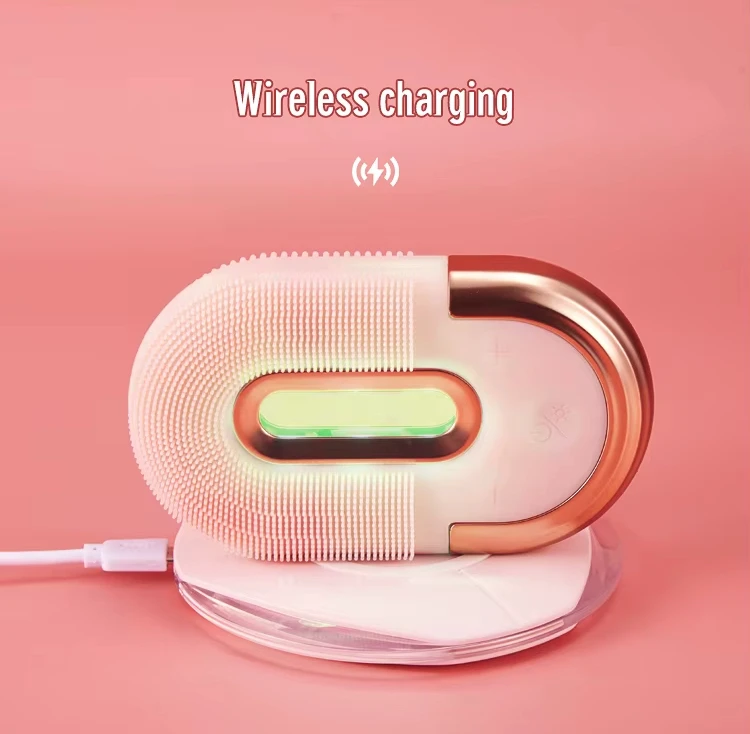Silicone LED Light Deep Cleansing Facial Cleansing Brush Portable Popular High Quality Tools