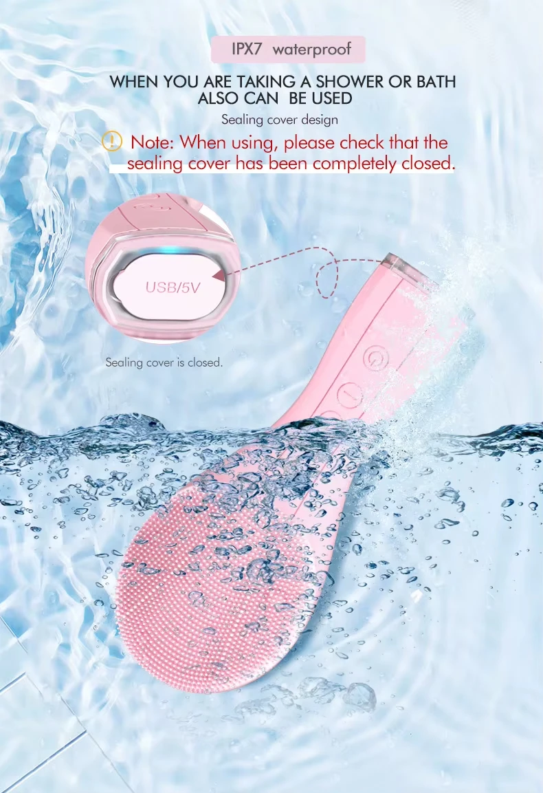 Silicone Waterproof Sonic Cleansing Brush OEM