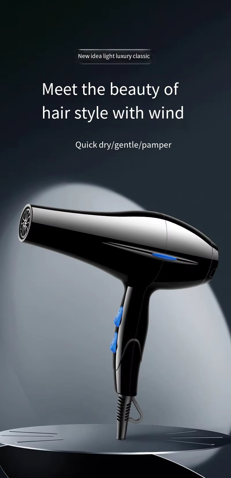 1200W Hot and Cold Wind Hair Dryer Styling Tools for Salons Household Use