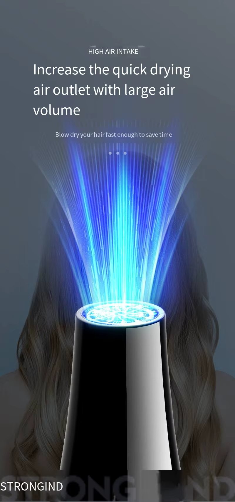 1200W Hot and Cold Wind Hair Dryer Styling Tools for Salons Household Use