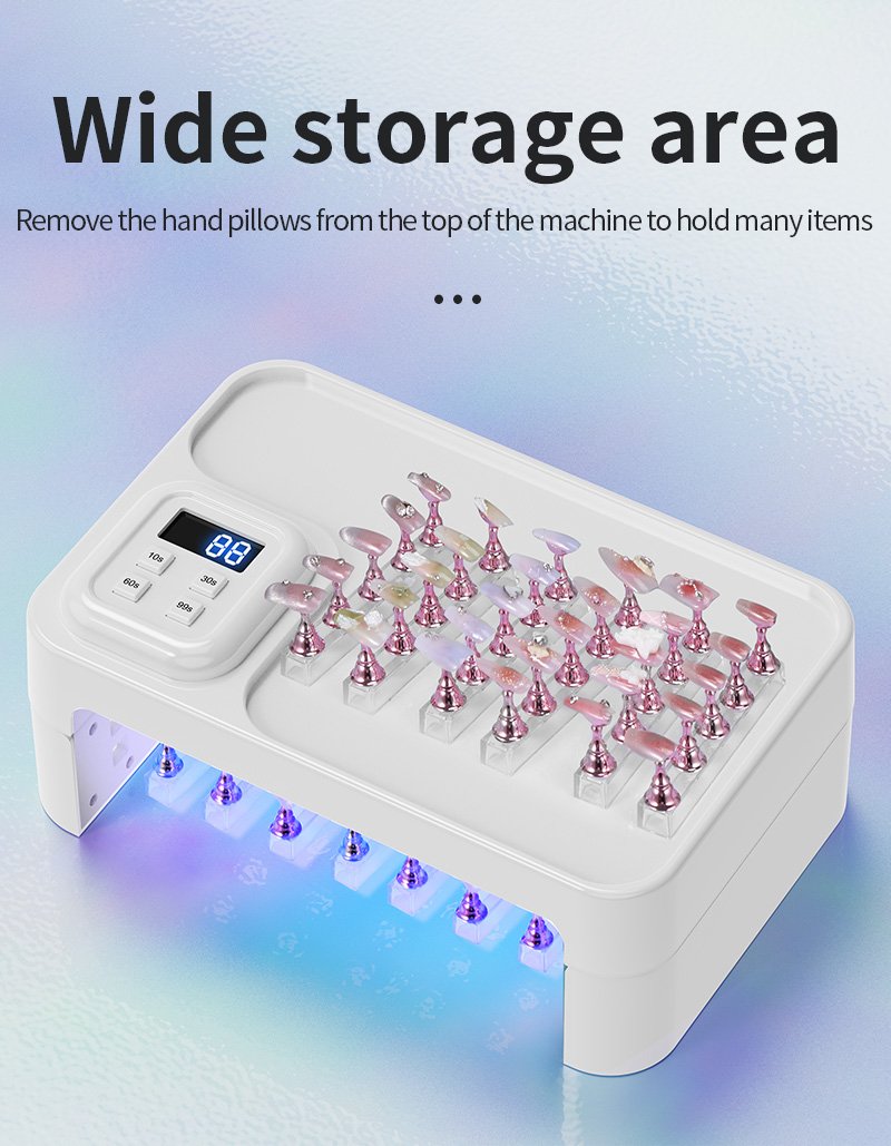 180W UV LED Nail Lamp Dryer with 66pcs Lamp Beads Portable Nail Lamp for Gel Polish Curing Manicure Pedicure Salon
