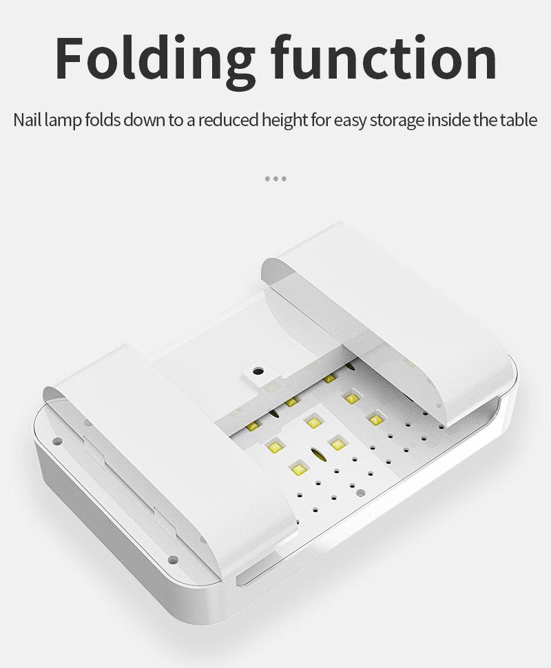 180W UV LED Nail Lamp Dryer with 66pcs Lamp Beads Portable Nail Lamp for Gel Polish Curing Manicure Pedicure Salon