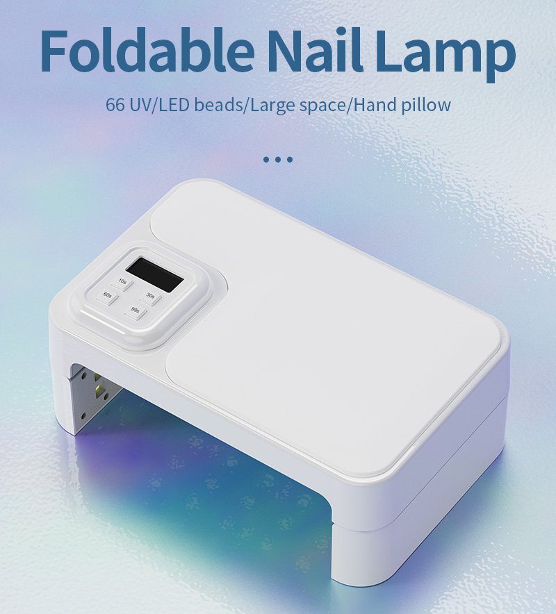 180W UV LED Nail Lamp Dryer with 66pcs Lamp Beads Portable Nail Lamp for Gel Polish Curing Manicure Pedicure Salon