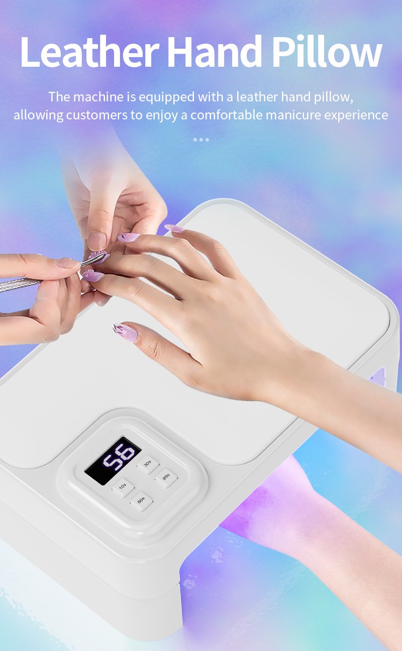 180W UV LED Nail Lamp Dryer with 66pcs Lamp Beads Portable Nail Lamp for Gel Polish Curing Manicure Pedicure Salon