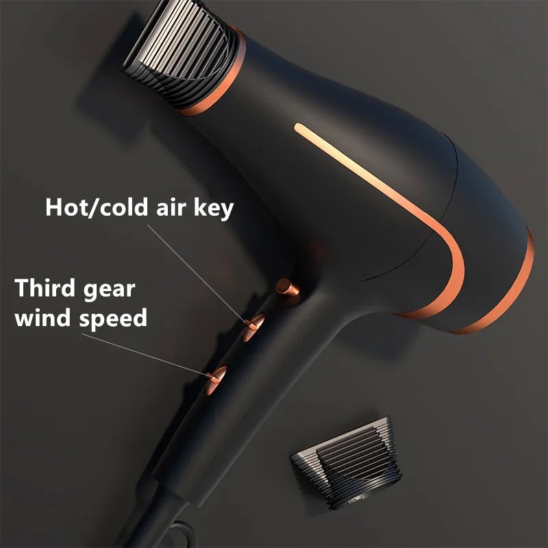 2400W Low Noise Fast Drying Ionic Blow Salon Hair Dryer with Diffuser Nozzle