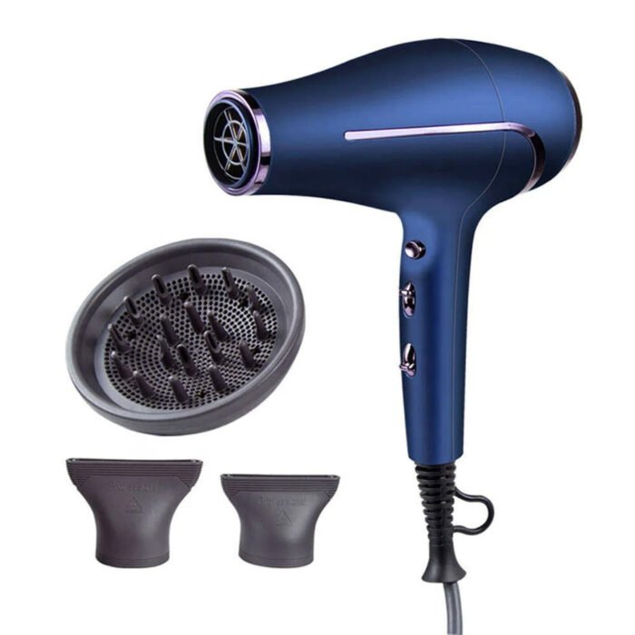 2400W Low Noise Fast Drying Ionic Blow Salon Hair Dryer with Diffuser Nozzle