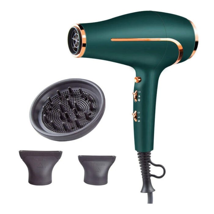 2400W Low Noise Fast Drying Ionic Blow Salon Hair Dryer with Diffuser Nozzle