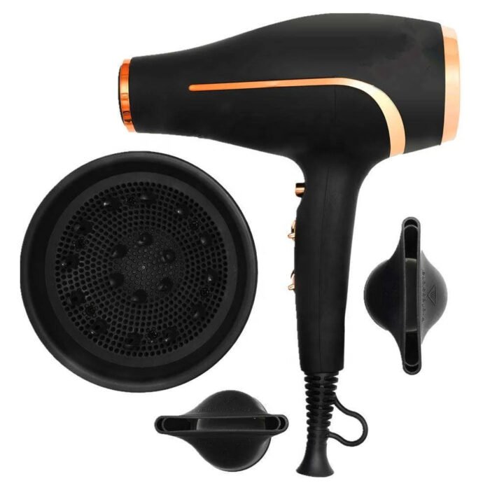 2400W Low Noise Fast Drying Ionic Blow Salon Hair Dryer with Diffuser Nozzle
