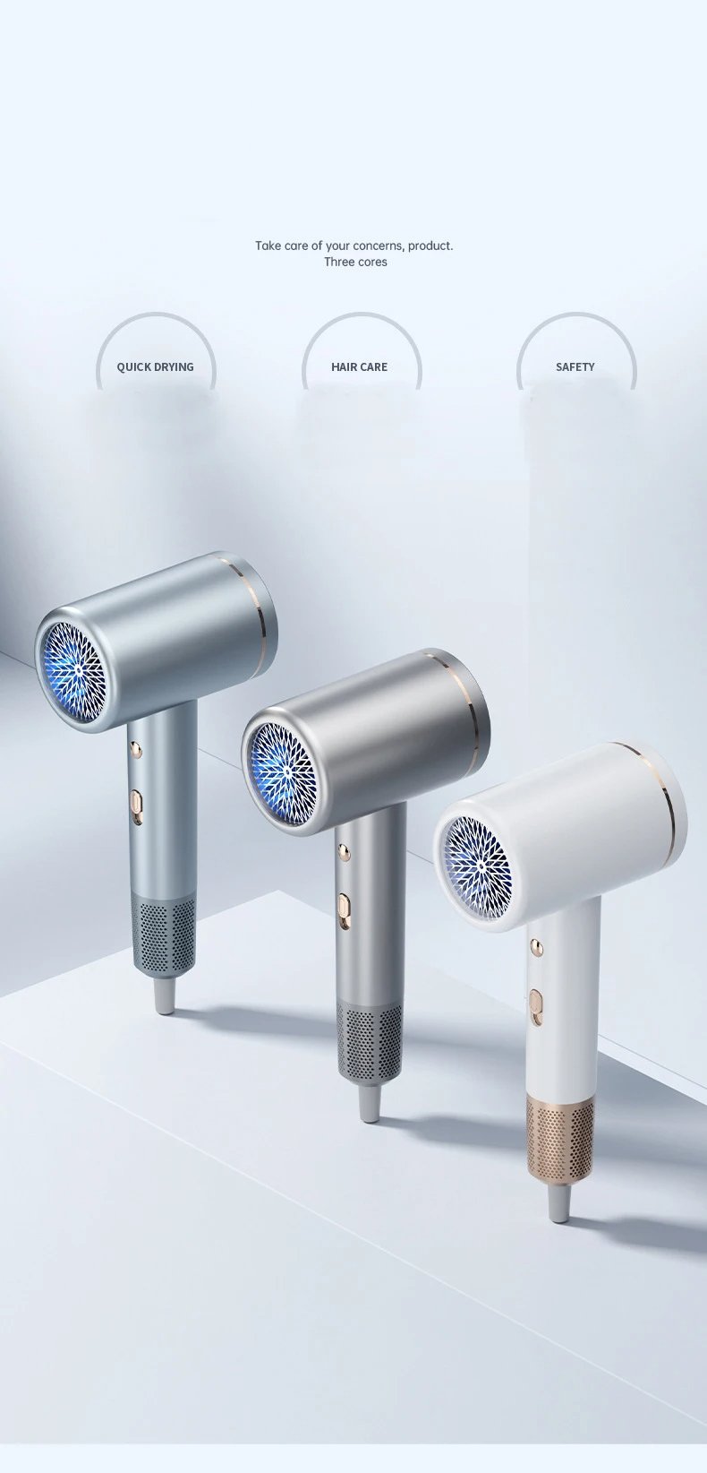 2400W Professional DC High Speed Constant Temperature Negative Ion Hair Dryers