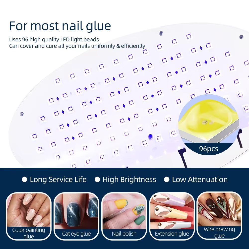 256W High Power Professional UV LED UV Two Hands Nail Lamp Quick-Drying Nail Polish Dryer