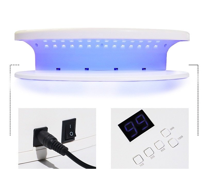 256W High Power Professional UV LED UV Two Hands Nail Lamp Quick-Drying Nail Polish Dryer