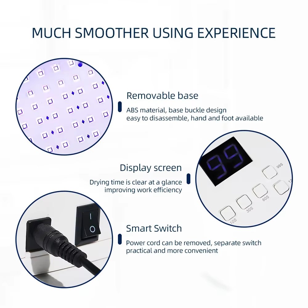 256W High Power Professional UV LED UV Two Hands Nail Lamp Quick-Drying Nail Polish Dryer