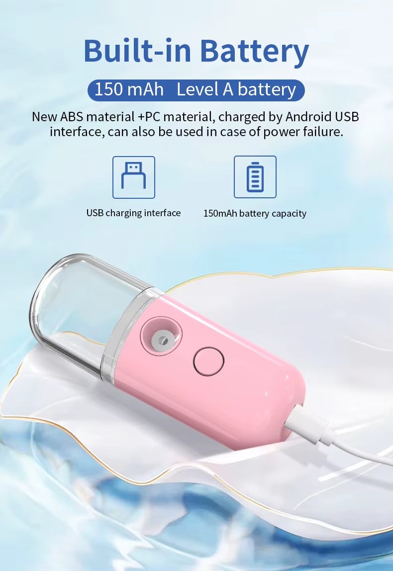 30ML Portable Mini Ionic Nano Sprayer Mister Beauty Spa Facial Steamer