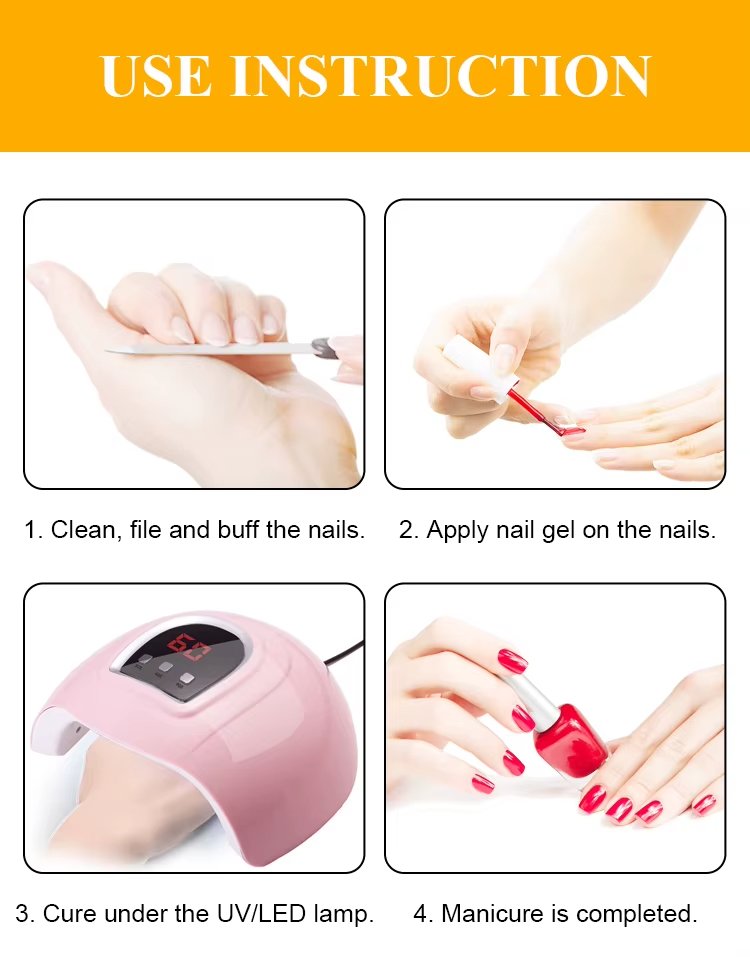 54W UV Nail Lamp Salon Polish Smart UV Gel Nail Dryer