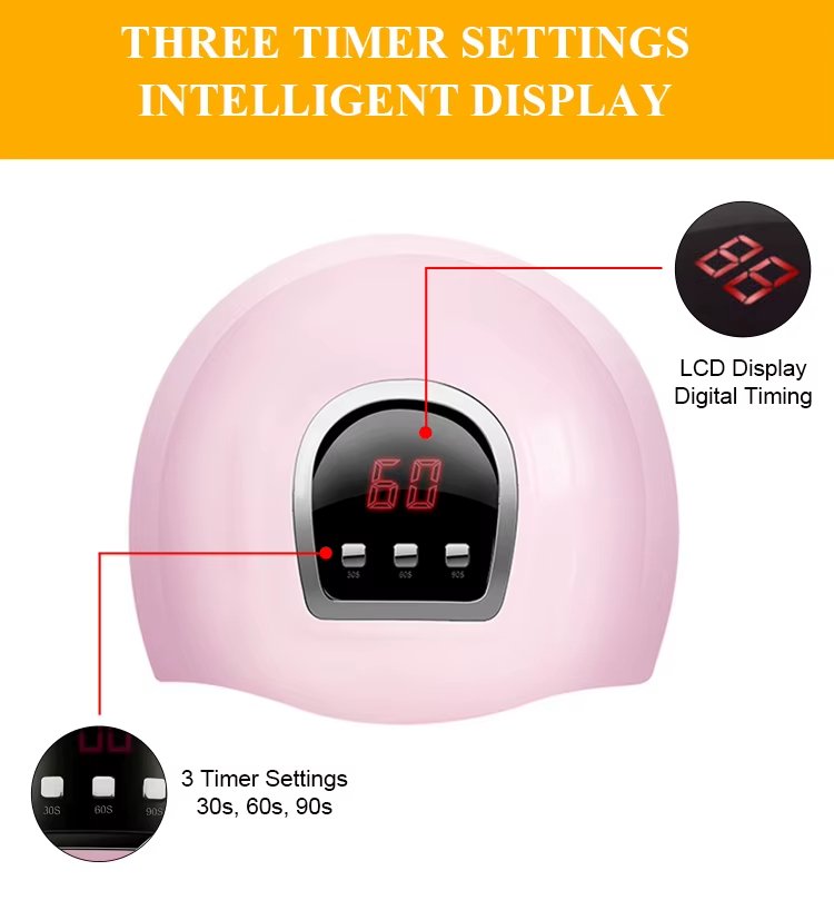 54W UV Nail Lamp Salon Polish Smart UV Gel Nail Dryer