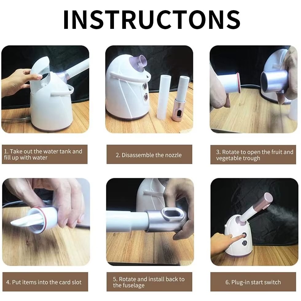 Desk Top Hot Mist Facial Steamer Personal Care Beauty Device Spa Equipment