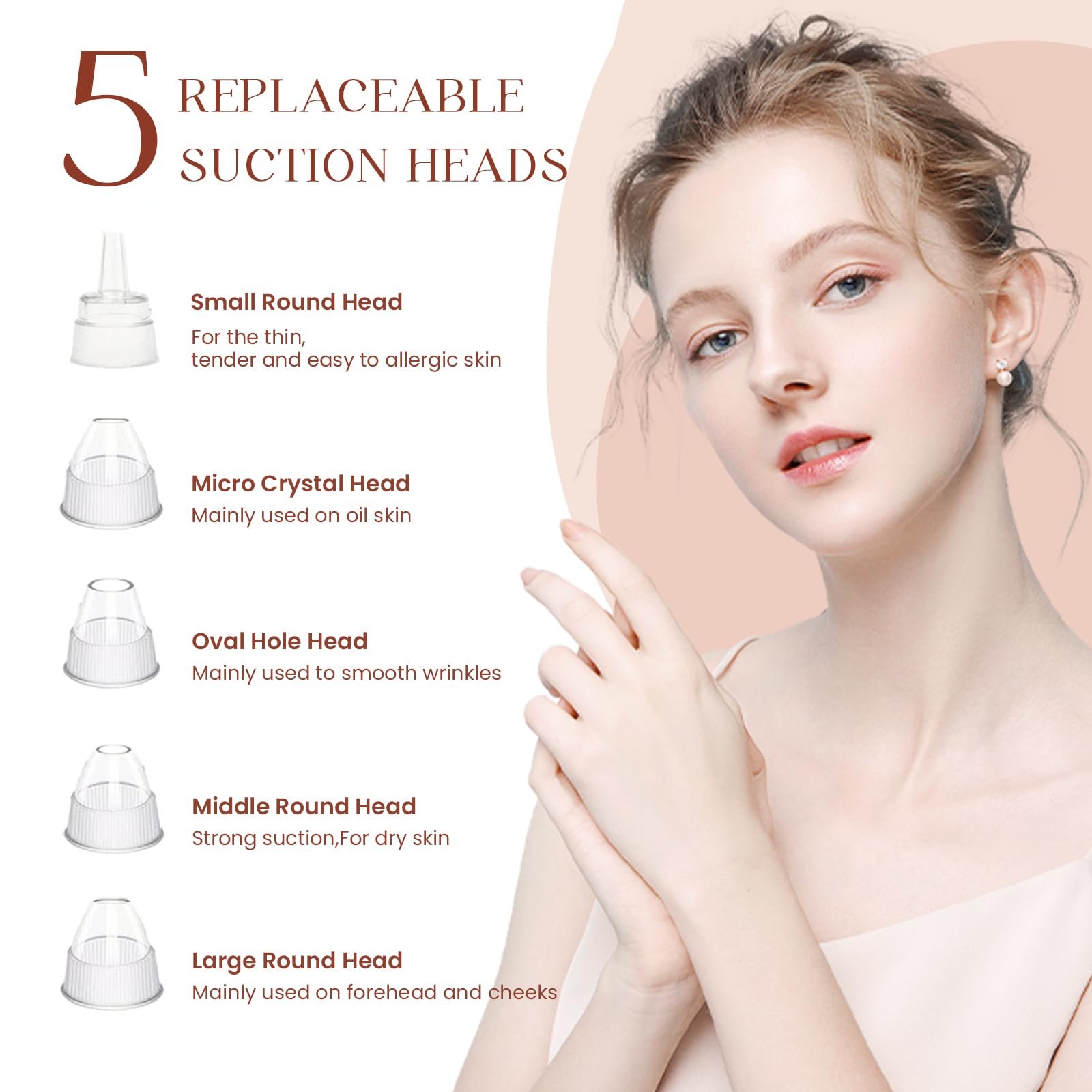 Electric Facial Cleansing Nose Vacuum Suction Blackhead Removal Tool Deep Cleaning Facial Pore Cleaner