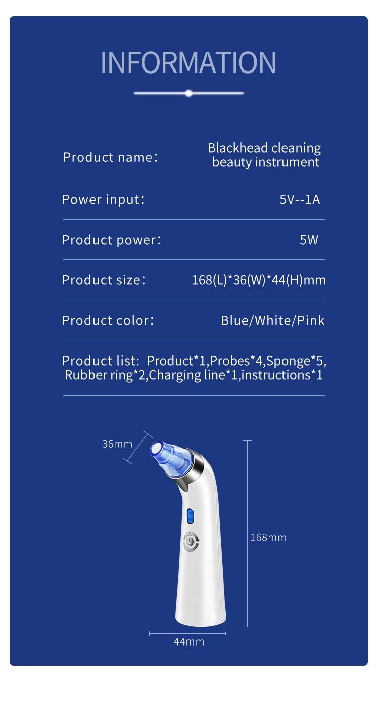Facial Rejuvenation Pore Cleaner Suction Vacuum Blackhead Remover Deep Cleaning Tool