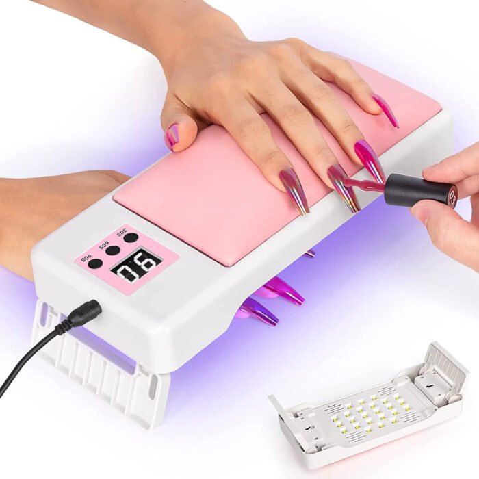 Foldable Hand Pillow Comfortable Arm Rest LED Nail Lamp UV Curing Nail Polish
