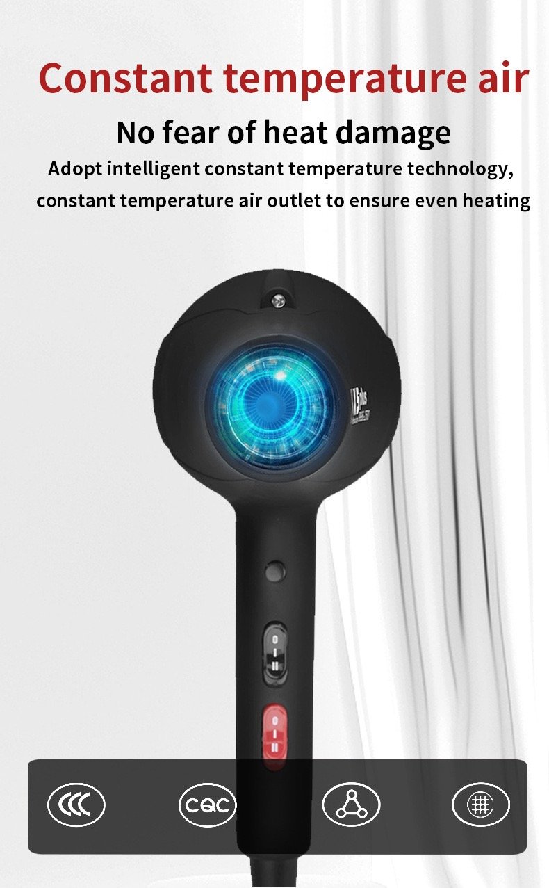 Hair Dryer 2500W Strong Power with Ionic High Speed Hair Protection