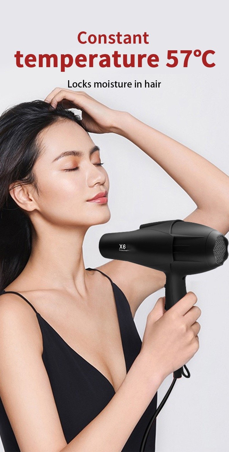 Hair Dryer 2500W Strong Power with Ionic High Speed Hair Protection