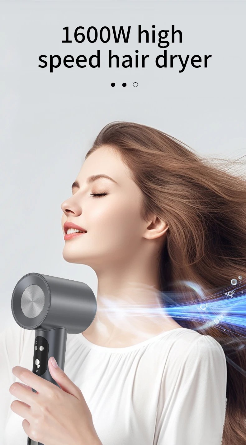 High Power Professional Negative 110000Rpm Ion High Speed Hair Dryer with Diffuser for Hotel Use