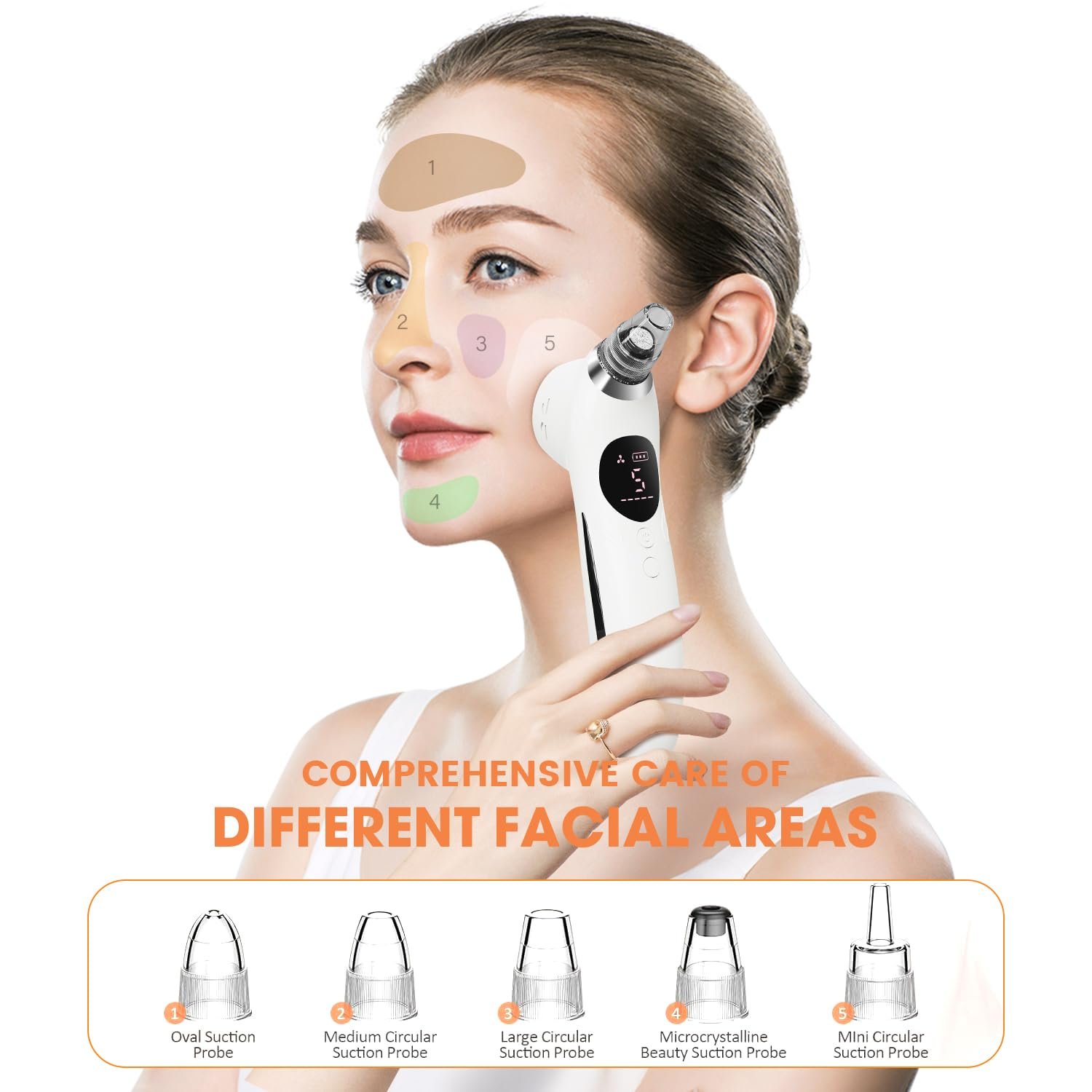 Hot and Cold Compress Pore Vacuum Blackhead Remover Large Battery Face Extractor