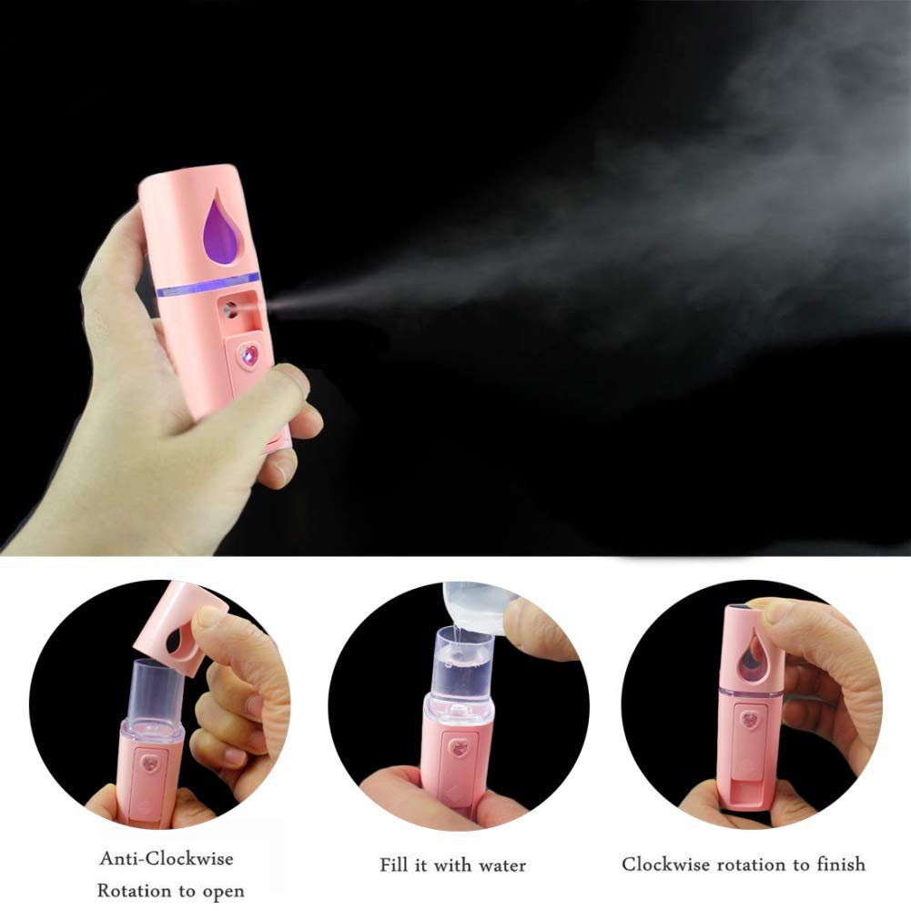 Mini Facial SteamerMini Portable USB Rechargeable Nano Facial Mist Steamer