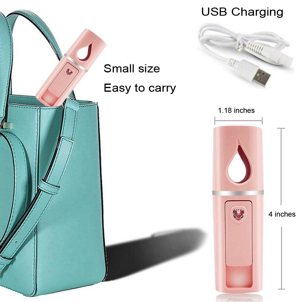 Mini Facial SteamerMini Portable USB Rechargeable Nano Facial Mist Steamer