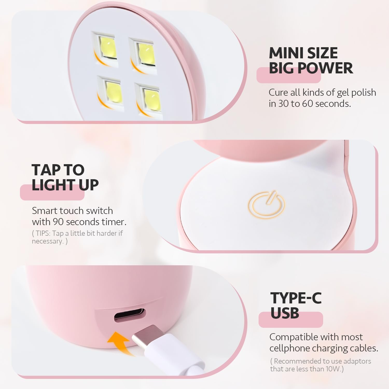 Mini UV LED Nail Lamp Mini Nail Polish Dryer