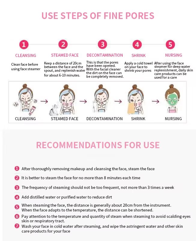 Personal Face Humidifier Home Cold Electric Ionic Sprayer Steamer Facial Spa