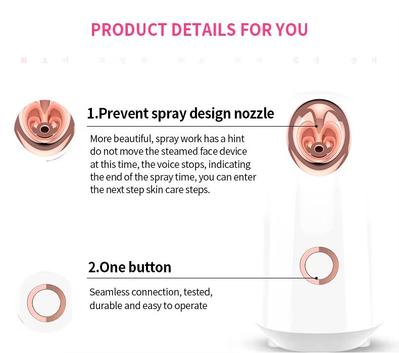 Personal Face Humidifier Home Cold Electric Ionic Sprayer Steamer Facial Spa